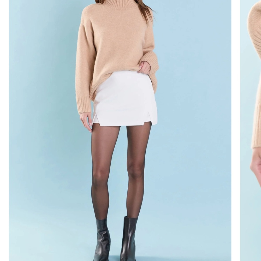 Endless Rose White Mini Skort
